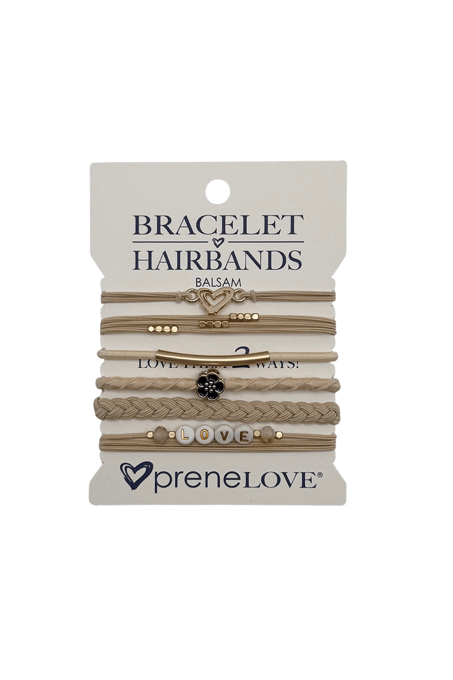 preneLOVE Bracelet Hair Bands - Tree Collection in Balsam - Cream & Gold
