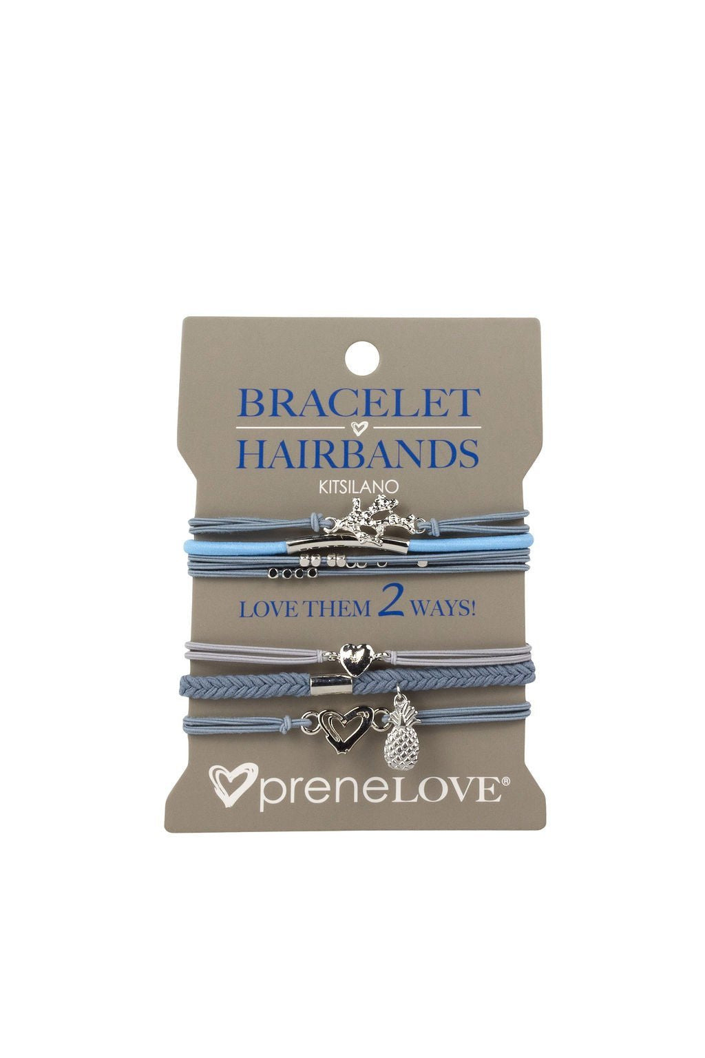 preneLOVE Bracelet Hair Bands - Parks Collection in KITSILANO (Blue & Silver)