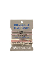preneLOVE Bracelet Hair Bands - Parks Collection in CRYSTAL (Pink & Cream & Silver)
