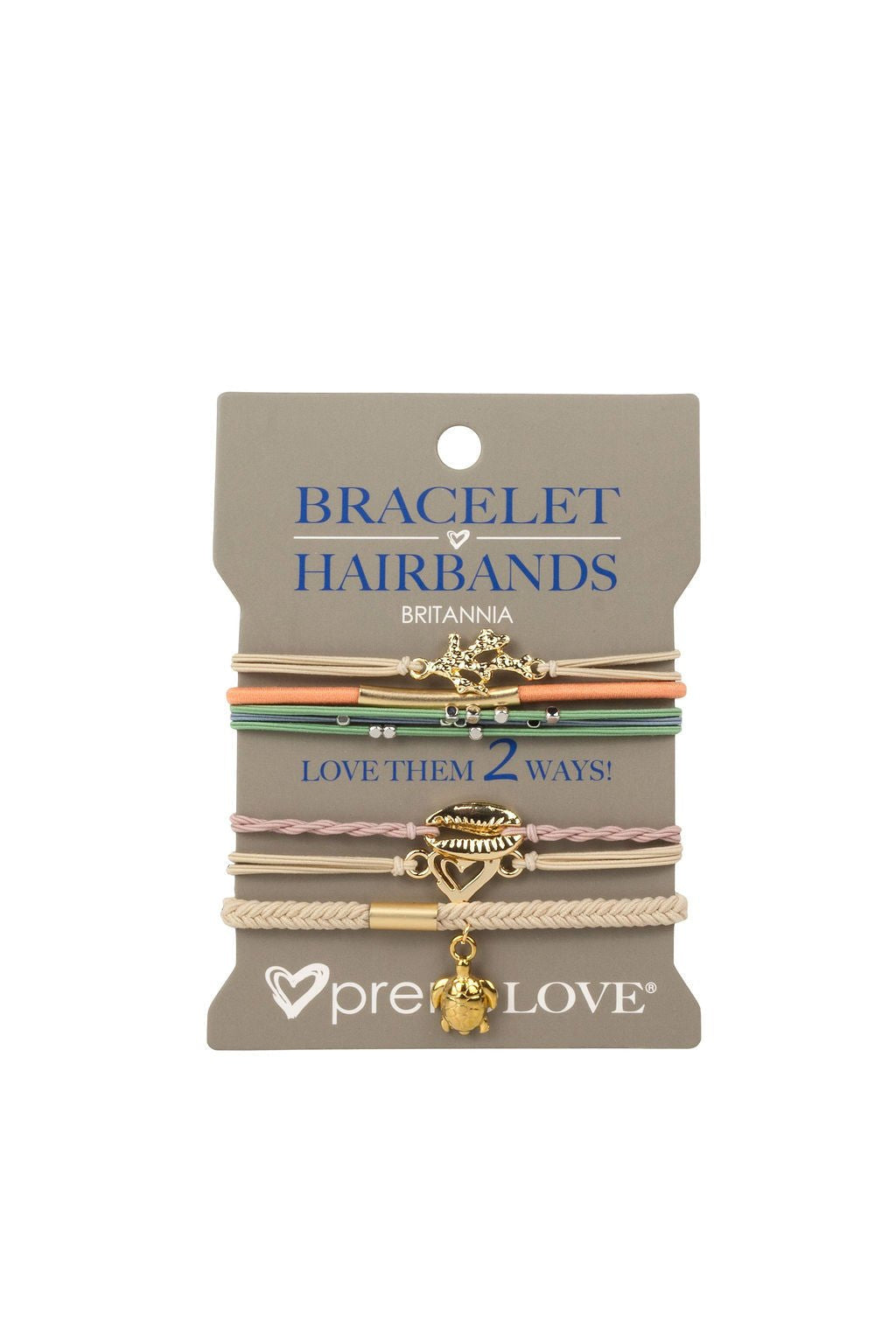 preneLOVE Bracelet Hair Bands - Parks Collection in BRITANNIA (Mixed & Gold)
