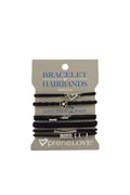 preneLOVE Bracelet Hair Bands - Parks Collection in WASAGA (Black & Silver)
