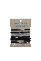 preneLOVE Bracelet Hair Bands - Parks Collection in WASAGA (Black & Silver)