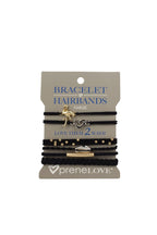 preneLOVE Bracelet Hair Bands - Parks Collection in PARLEE (Black Silver & Gold)