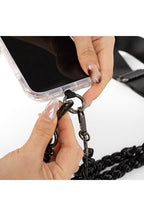 preneLOVE Ajax Vegan Phone Crossbody Chain in Black & Black Chain