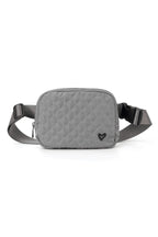 preneLOVE Dixie Nylon Belt/Crossbody Bag in Grey Quilted
