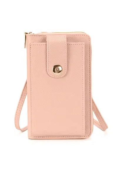 preneLOVE Solina Vegan Leather Phone Bag in Pink