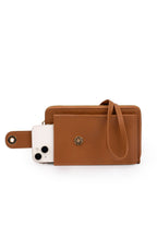 preneLOVE Solina Vegan Leather Phone Bag in Brown