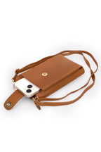 preneLOVE Solina Vegan Leather Phone Bag in Brown
