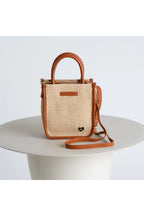 preneLOVE Kelso Raffia Crossbody in Cognac