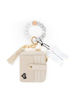preneLOVE Calgary Vegan Leather Bracelet Card Case in Cream