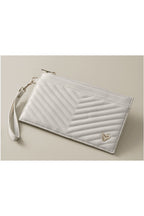 preneLOVE Aberdeen Wristlet Clutch in Cream