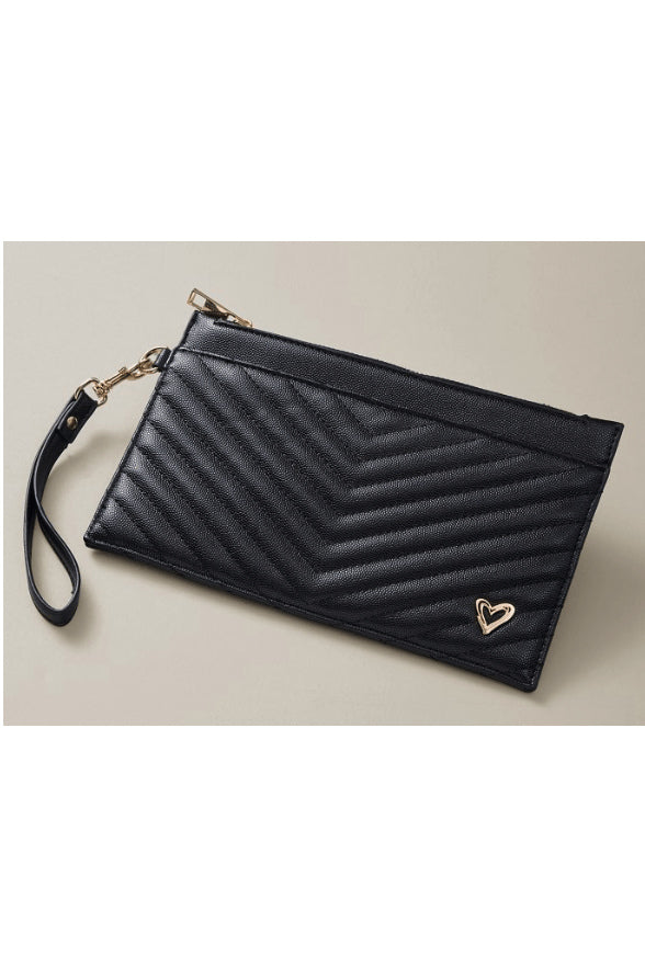 preneLOVE Aberdeen Wristlet Clutch in Black