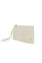 preneLOVE Aberdeen Wristlet Clutch in Cream
