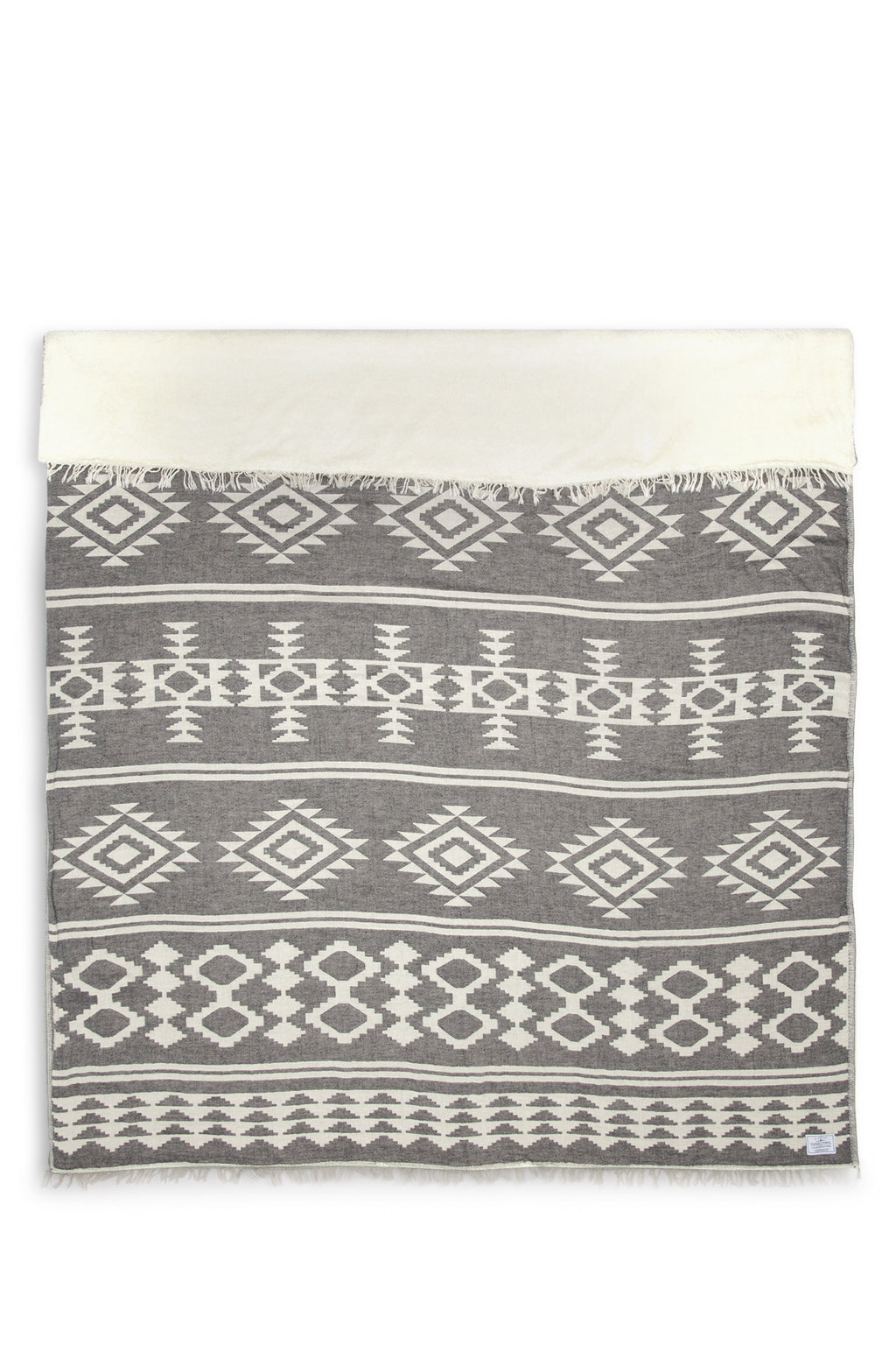 Tofino Towel Co. Beach fleece throw granite official flat lay
