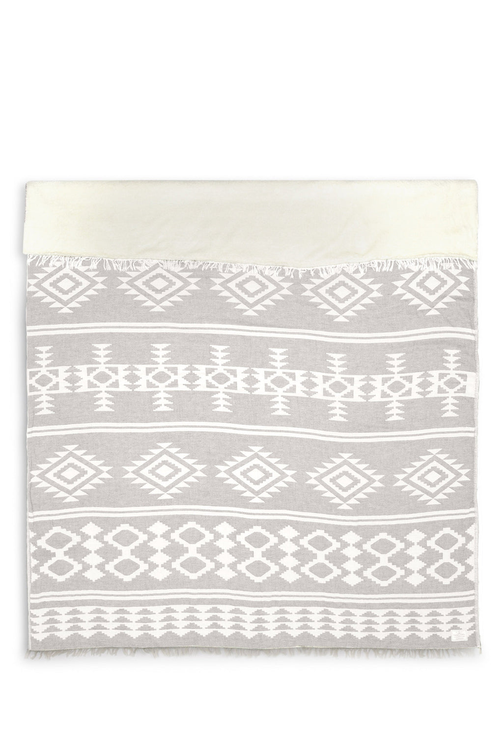 Tofino Towel Co. Beach fleece throw pewter official flat lay