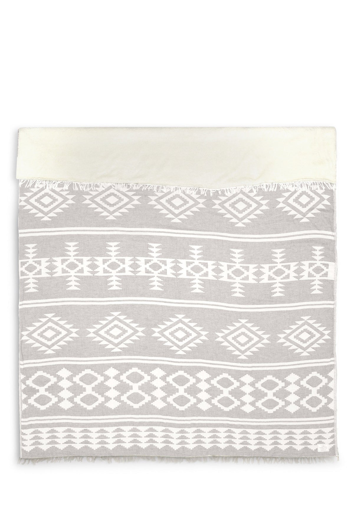 Tofino Towel Co. Beach fleece throw pewter official flat lay