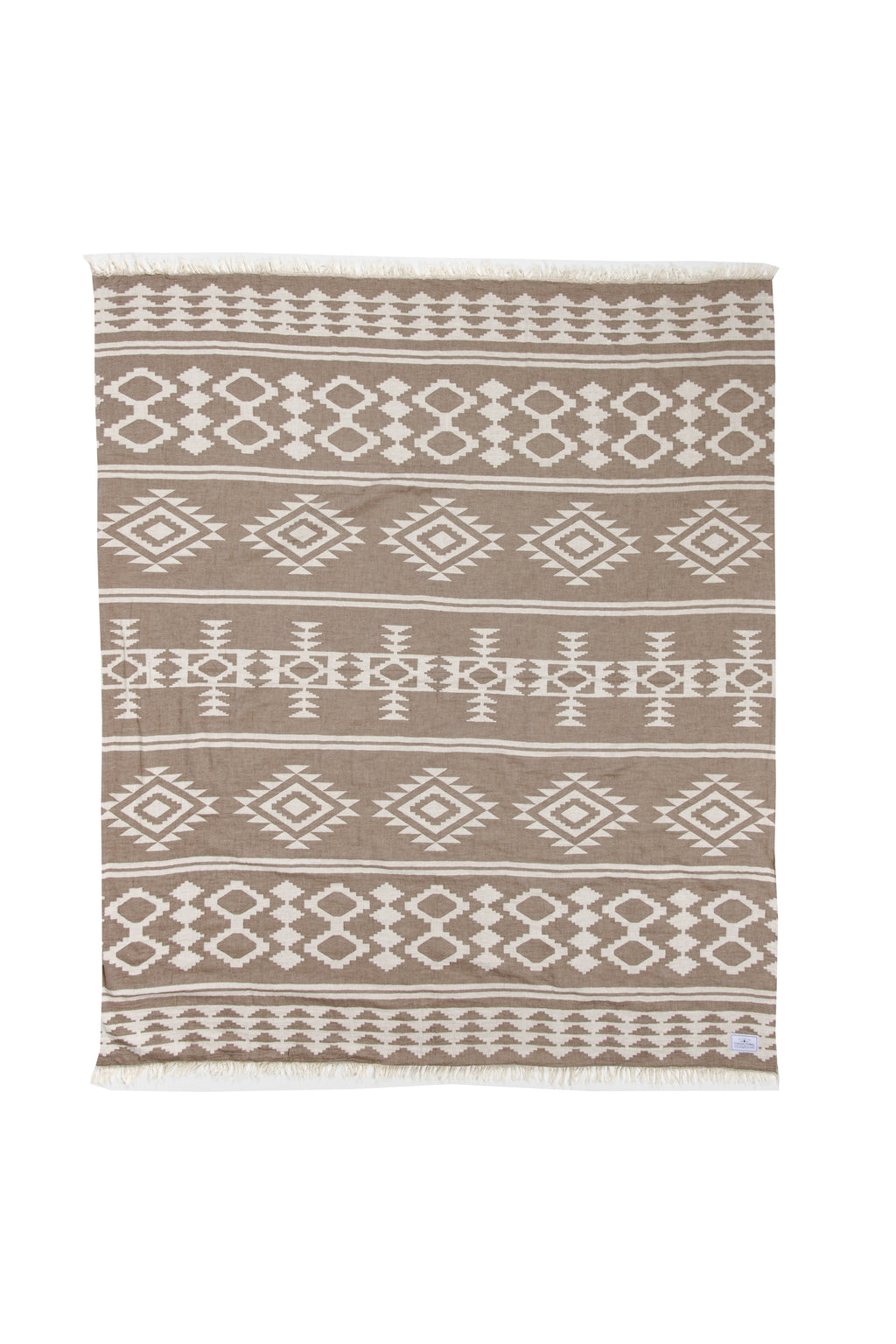 Tofino Towel Co. Beach fleece throw walnut official flat lay