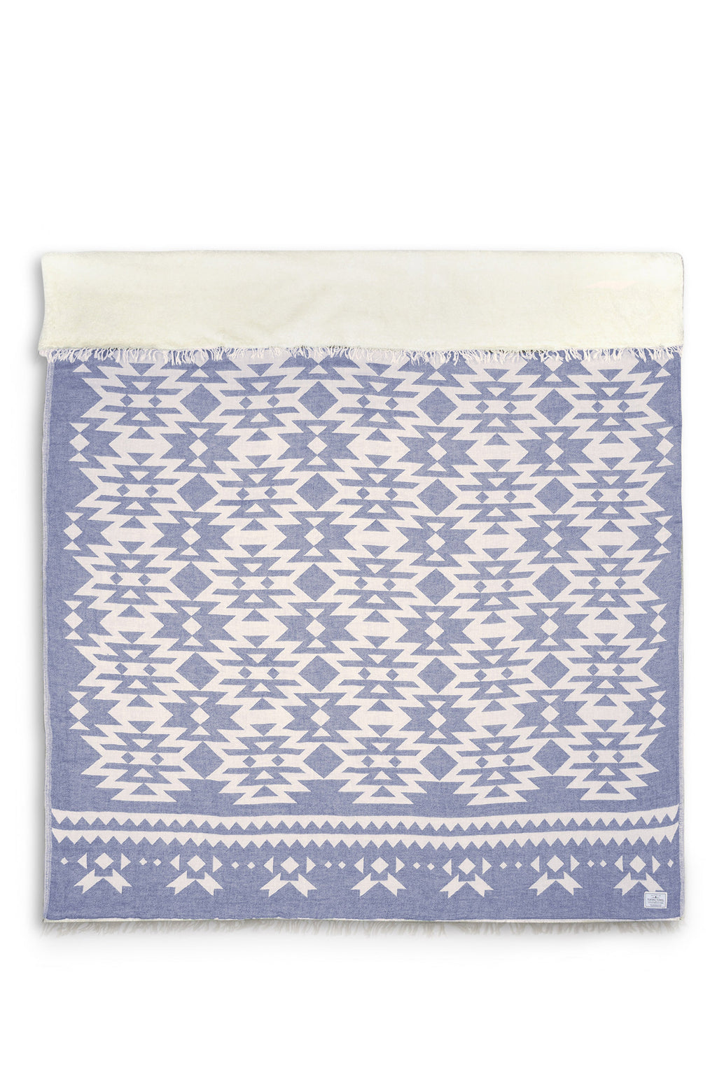 Tofino Towel Co. Coast fleece throw blue official flat lay