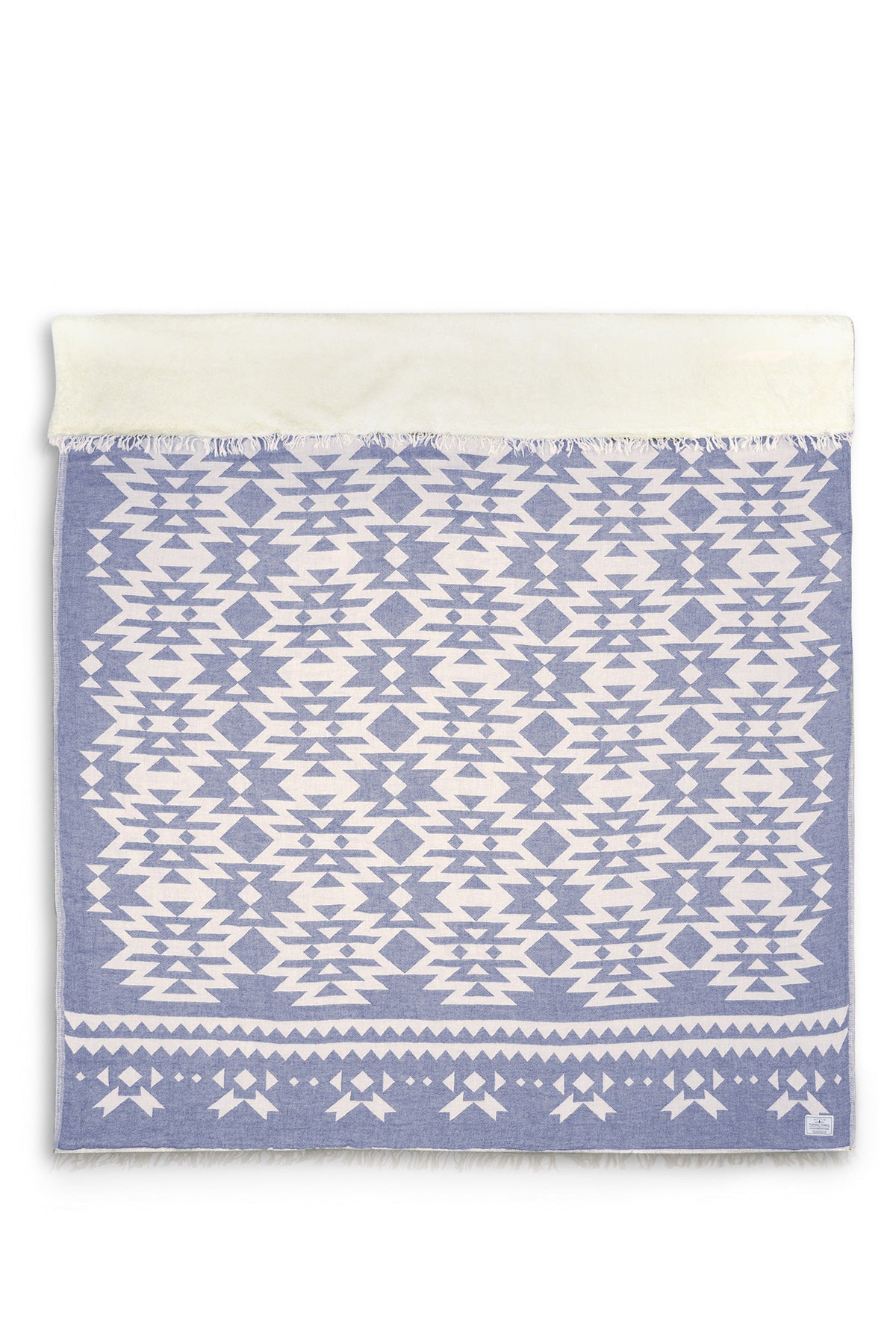 Tofino Towel Co. Coast fleece throw blue official flat lay