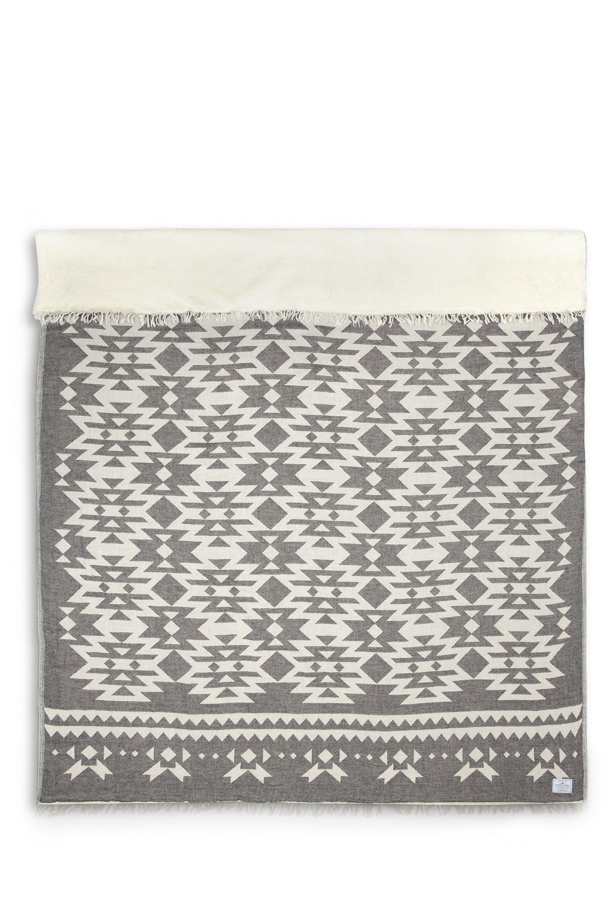 Tofino Towel Co. Coast fleece throw granite official flat lay