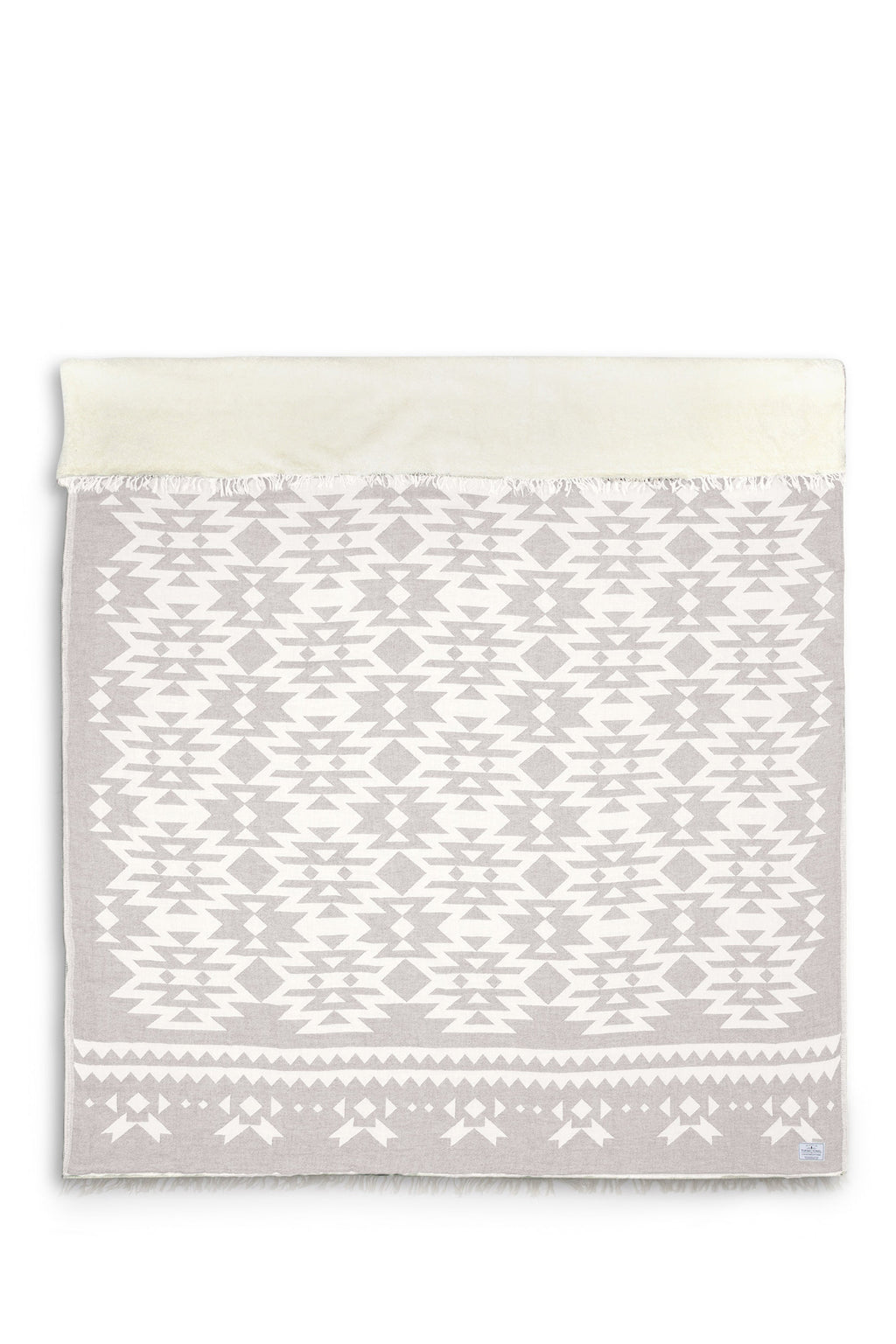 Tofino Towel Co. Coast fleece throw pewter official flat lay
