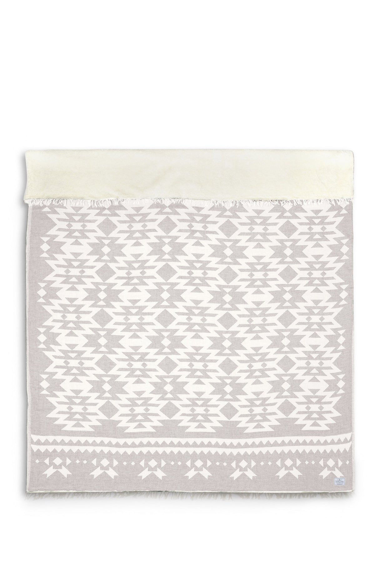 Tofino Towel Co. Coast fleece throw pewter official flat lay