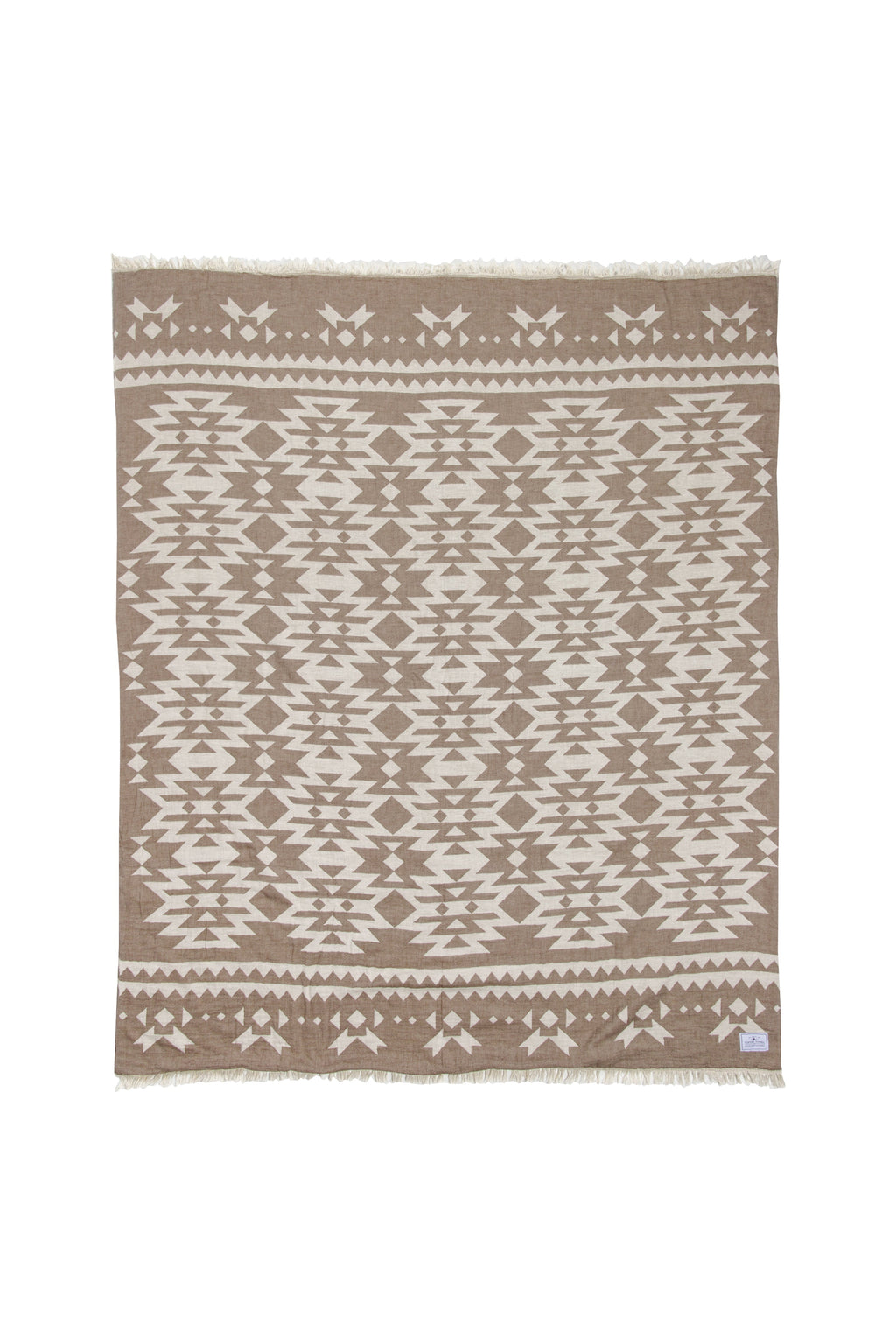 Tofino Towel Co. Coast fleece throw walnut official flat lay
