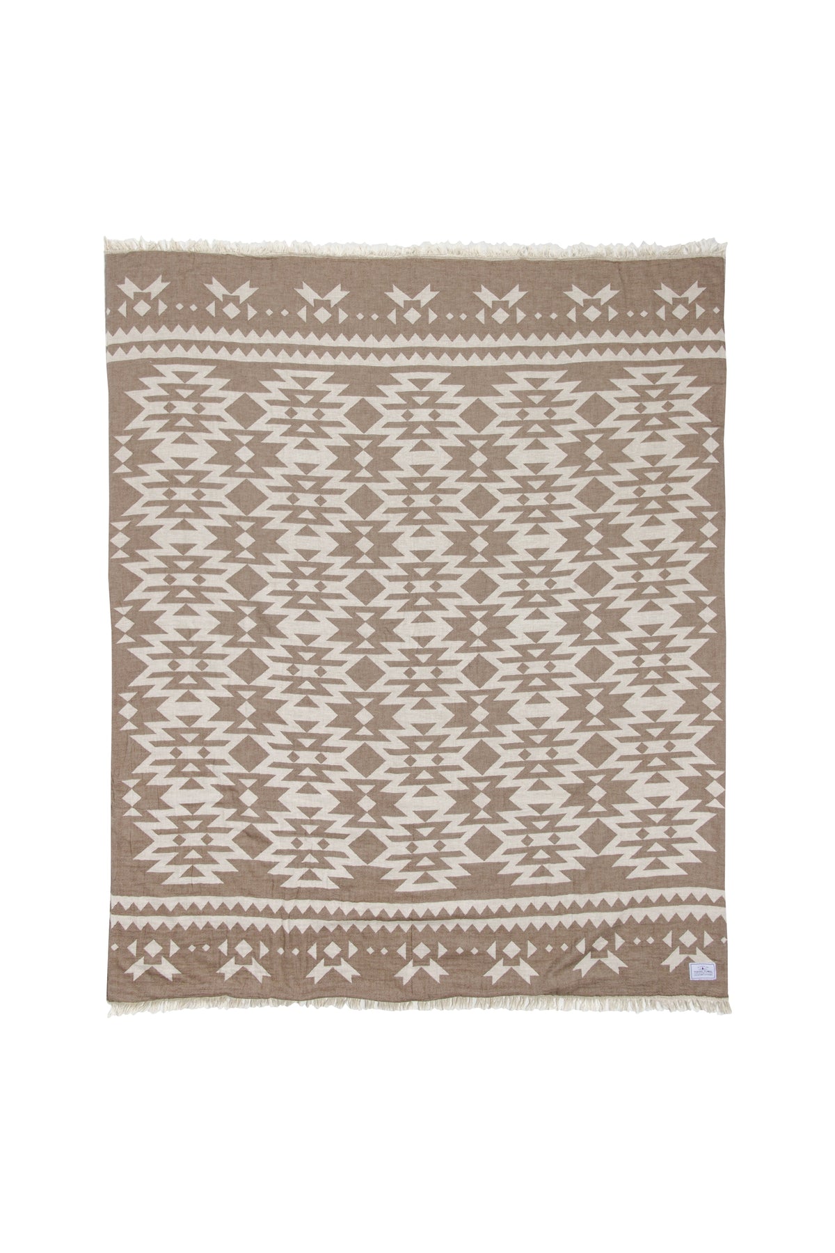 Tofino Towel Co. Coast fleece throw walnut official flat lay