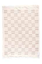 Tofino Towel Co. Vance fleece throw Beige neutral plaid