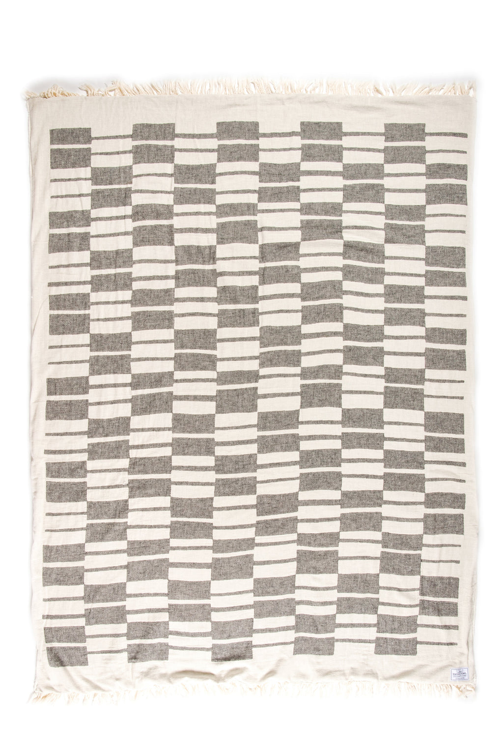 Tofino Towel Co. Vance fleece throw Granite dark grey plaid