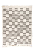 Tofino Towel Co. Vance fleece throw Granite dark grey plaid