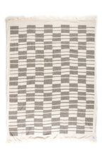 Tofino Towel Co. Vance fleece throw Granite dark grey plaid