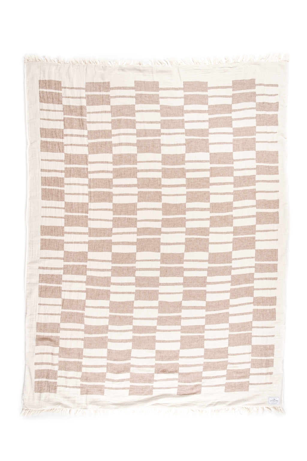 Tofino Towel Co. Vance fleece throw Walnut light brown plaid