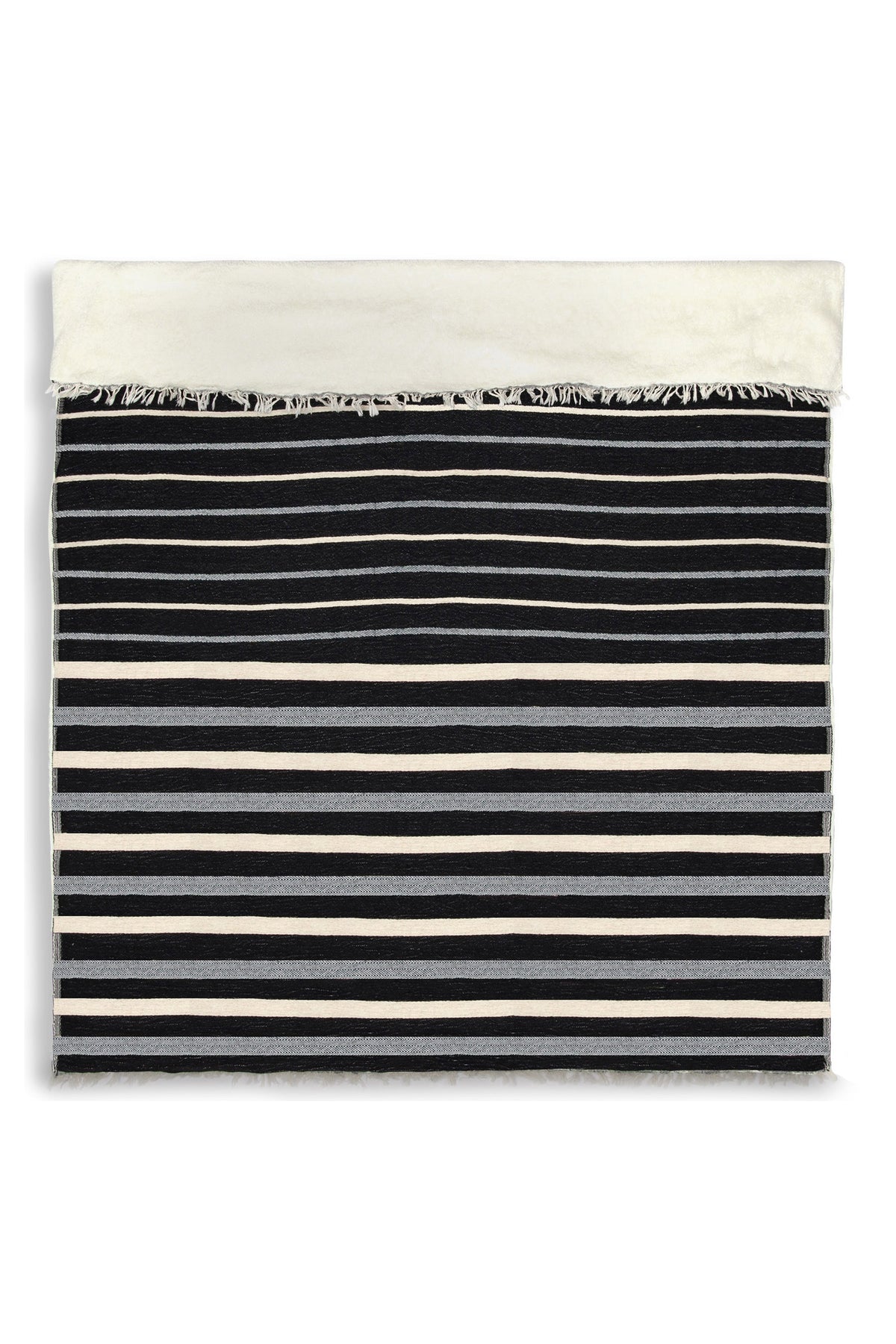 Tofino Towel Co. Winslow fleece throw black official flat lay