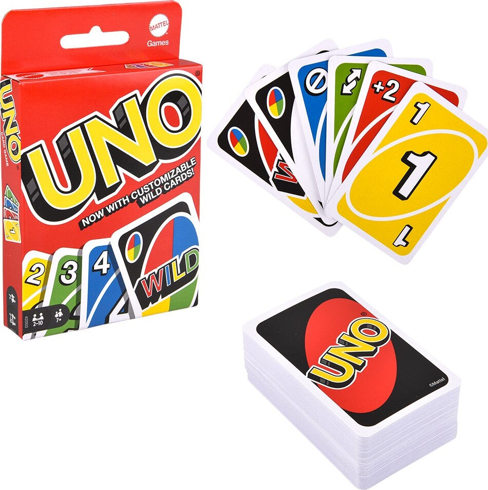 Mattel UNO classic card game box and cards
