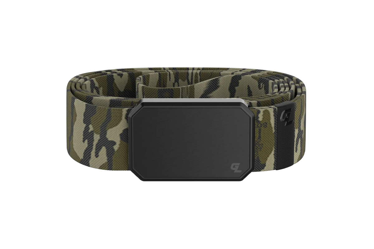 Groove Life Groove Belt – Black buckle with Mossy Oak Bottomland camo webbing
