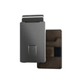 Groove Life Groove Wallet 3.0 - Gun Metal w/ Brown Leather