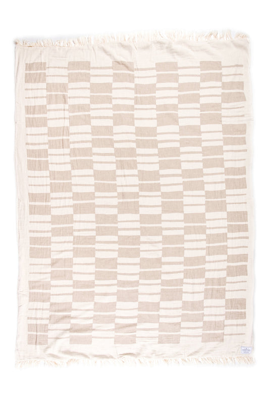 Toalla de Tofino The Vance Fleece Blanket - Beige