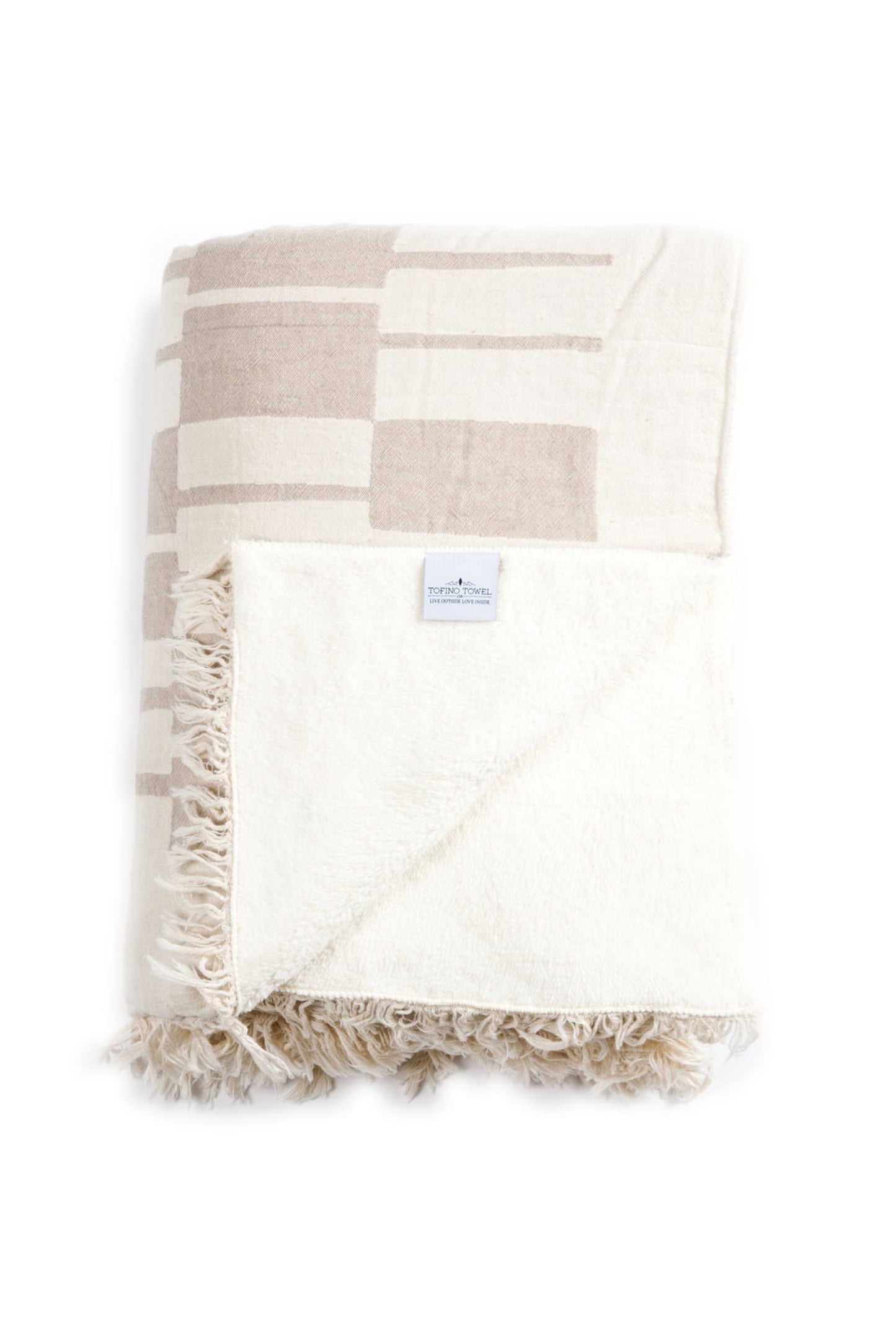 Toalla de Tofino The Vance Fleece Blanket - Beige