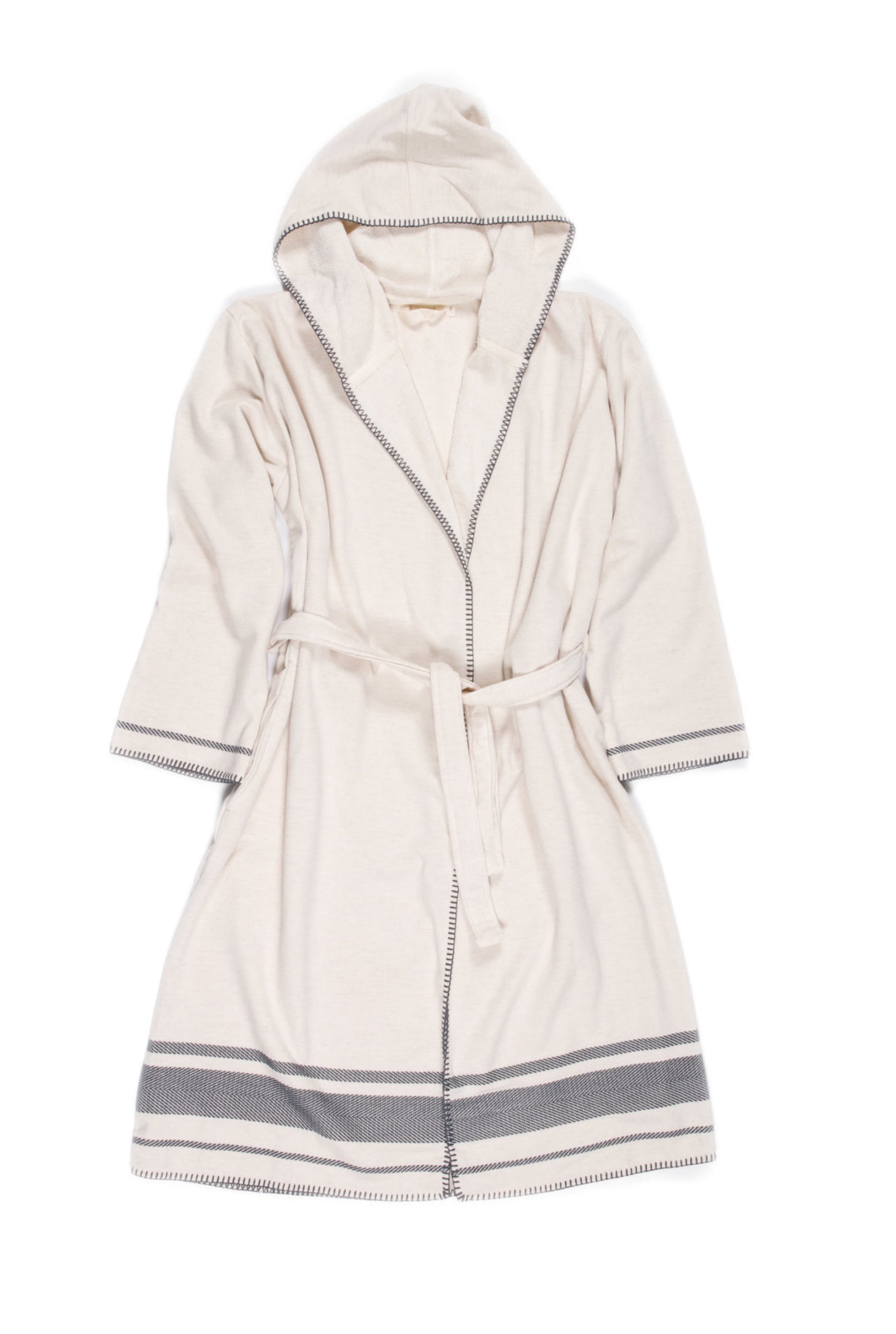 Tuffes Robe Tofino Towel The Hawthorne Hooded Terry Robe - Natural/Grey – The Bumwrap