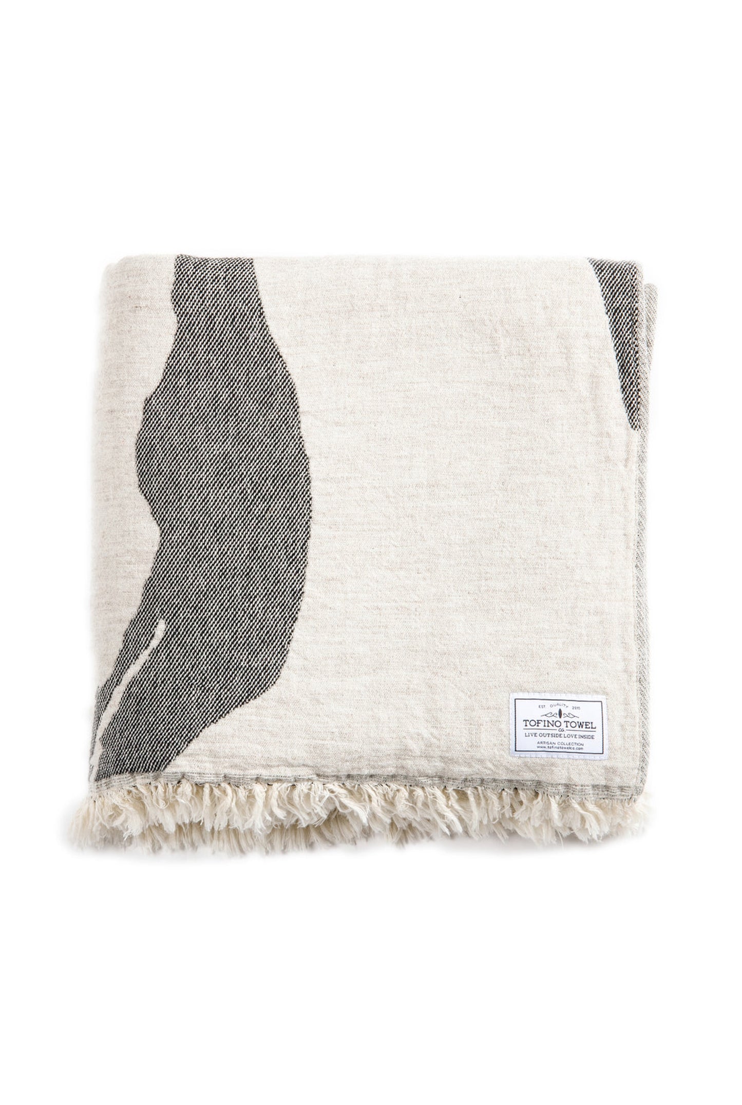 Tofino Towel The Mara Wool Blend Throw - Natural/Shadow