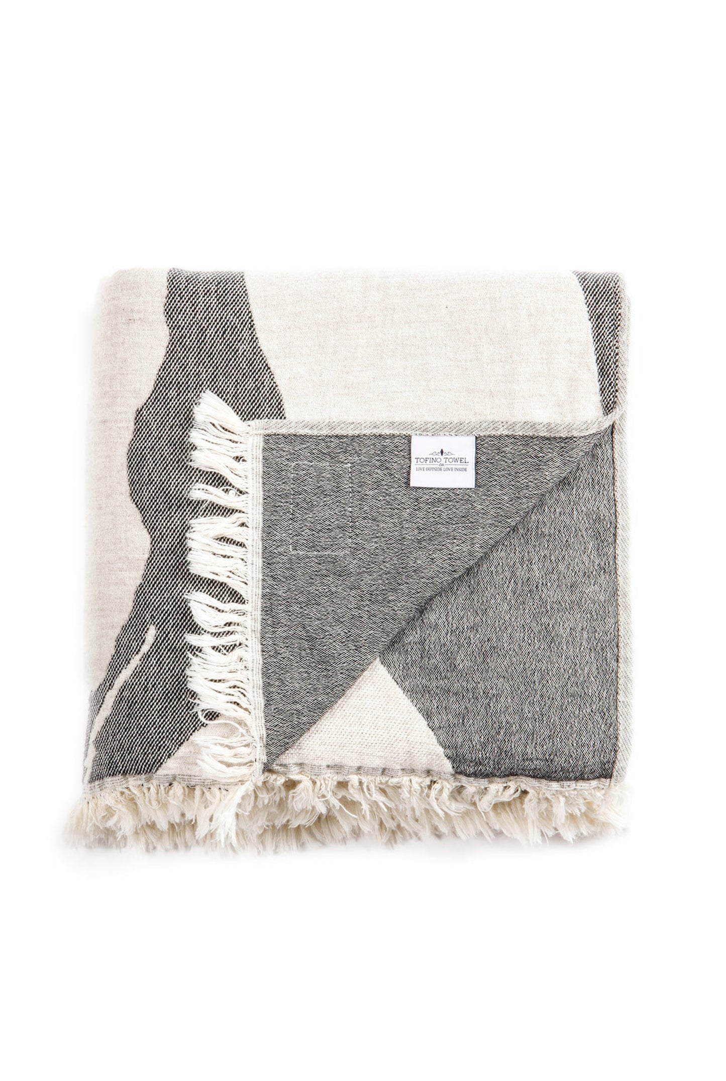 Tofino Towel The Mara Wool Blend Throw - Natural/Shadow