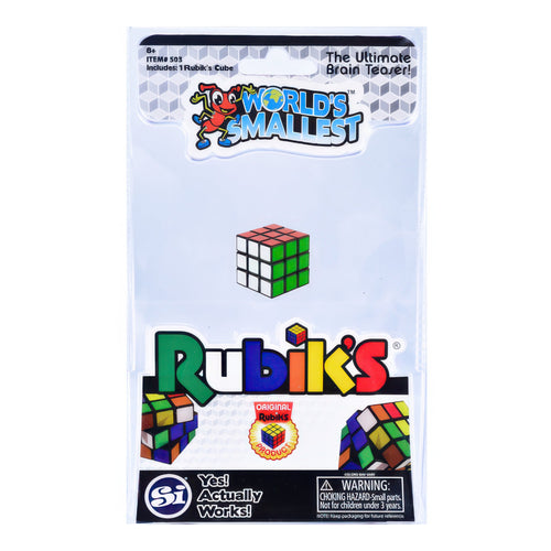 World's Smallest Rubik's Cube miniature puzzle packaging