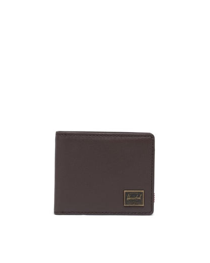 HERSCHEL HANK LEATHER RFID WALLET BROWN