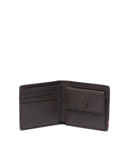 HERSCHEL HANK LEATHER WALLET COIN BROWN