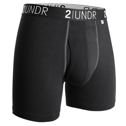 2UNDR SWING SHIFT BOXER BRIEFS BLACK/GREY