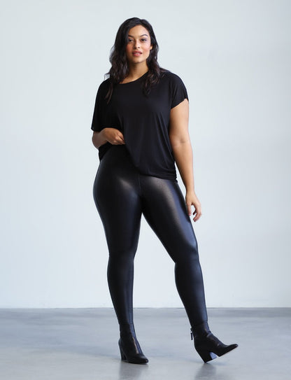 COMMANDO FAUX LEATHER LEGGING BLACK