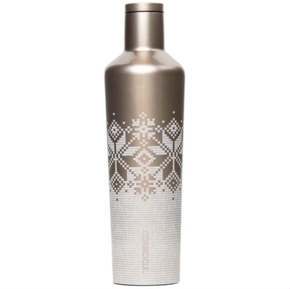 CORKCICLE CANTEEN 25 OZ FAIRISLE GOLD