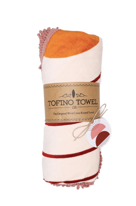 TOFINO TOWEL THE SKYE VELOUR ROUND TOWEL WINE