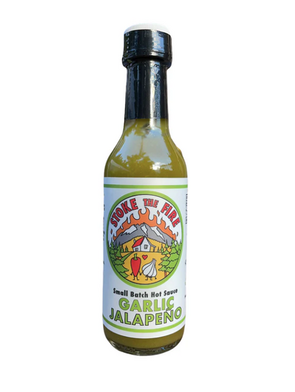 STOKE THE FIRE GARLIC JALEPENO HOT SAUCE